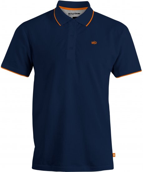 Motley Denim Helsinki Polo Navy - Polos - Polos homme grande taille