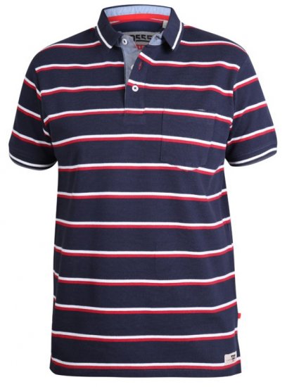 D555 Holmes Polo Navy - Polos - Polos homme grande taille