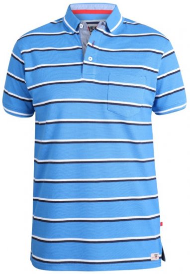 D555 Holmes Polo Blue - Polos - Polos homme grande taille