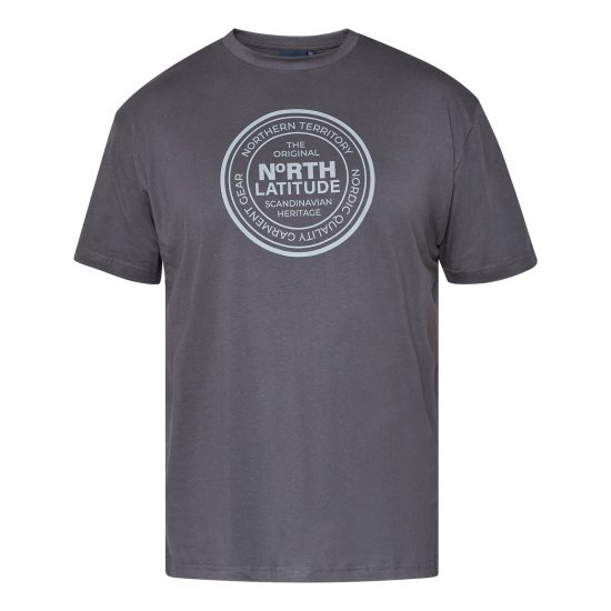 North Latitude T-Shirt Gris/Charcoal - T-shirts - T-shirts Homme Grande Taille