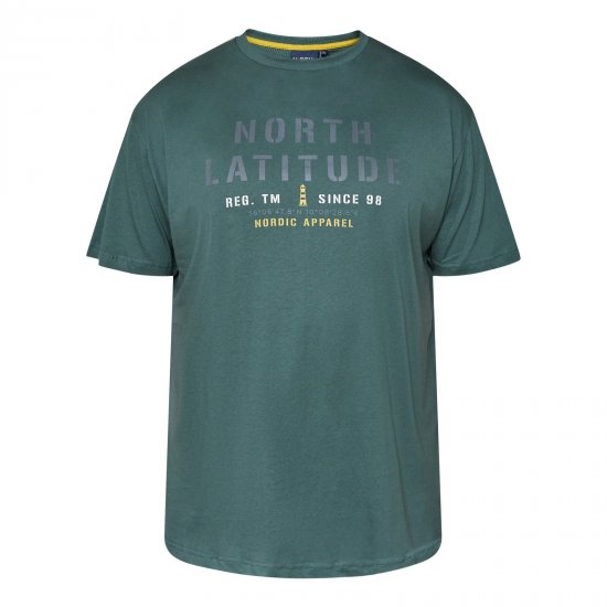 North Latitude T-Shirt Vert/Kaki - T-shirts - T-shirts Homme Grande Taille