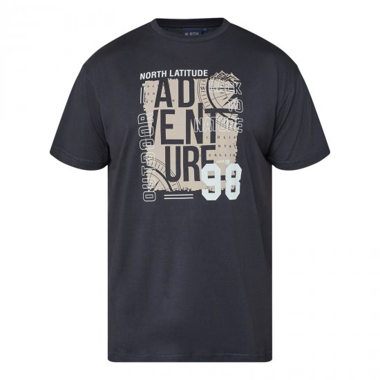 North Latitude Adventure 98 Graphic Tee Noir - TALL T-shirts - T-Shirts pour Hommes Grands
