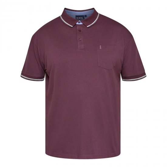 North Latitude Superflex Polo Aubergine - TALL polos - Polos TALL pour hommes grands