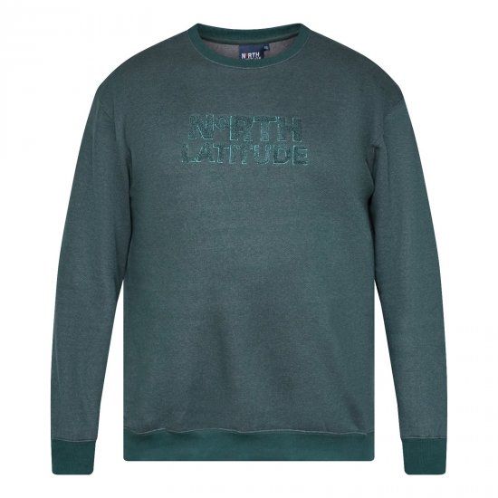 North Latitude Crewneck Logo Sweat Vert/Kaki - TALL sweatshirts - Sweats et hoodies TALL