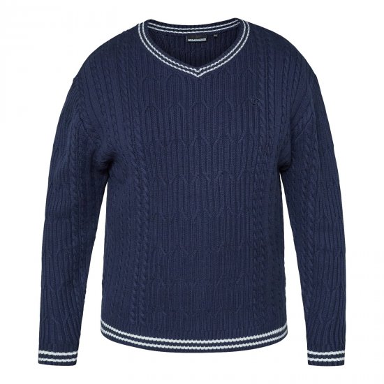North Latitude V-Neck Knit Bleu marine - Sweatshirts & hoodies - Sweatshirts/Hoodies grande taille homme