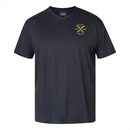 North Latitude Alpine Club T-Shirt Noir - T-shirts - T-shirts Homme Grande Taille
