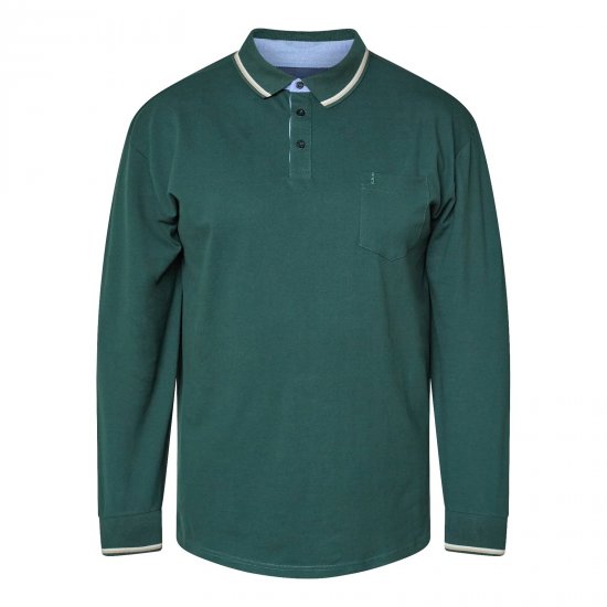North Latitude Superflex Polo LS Vert/Kaki - Polos - Polos homme grande taille