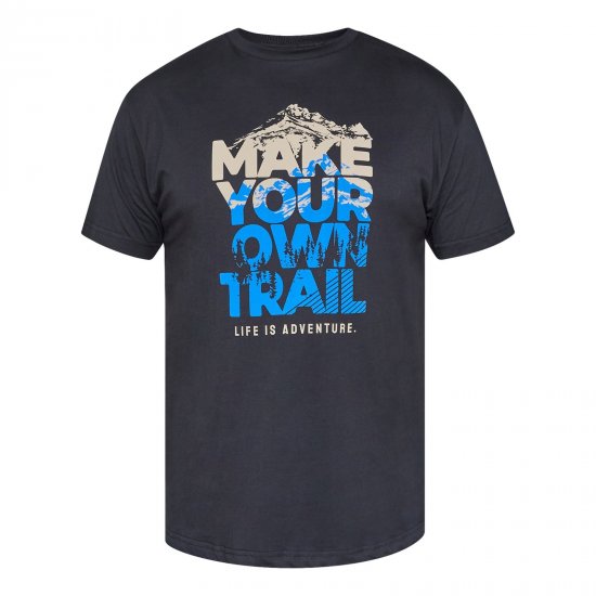 North Latitude Trail T-Shirt Noir - T-shirts - T-shirts Homme Grande Taille