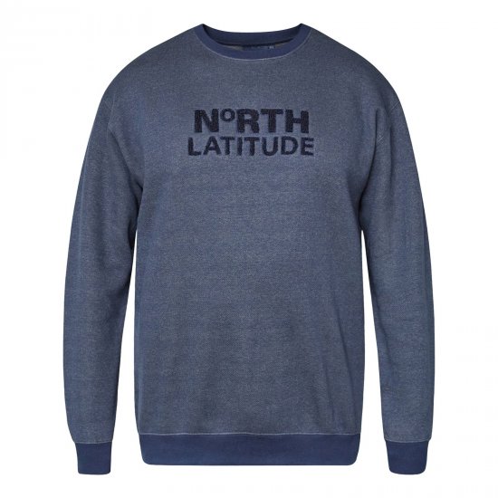 North Latitude Crewneck Logo Sweat Bleu marine - Sweatshirts & hoodies - Sweatshirts/Hoodies grande taille homme