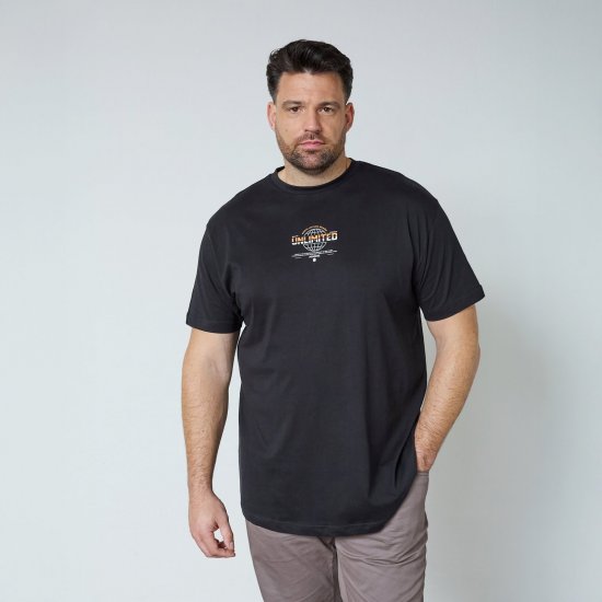 North Latitude T-Shirt With Print Noir - T-shirts - T-shirts Homme Grande Taille
