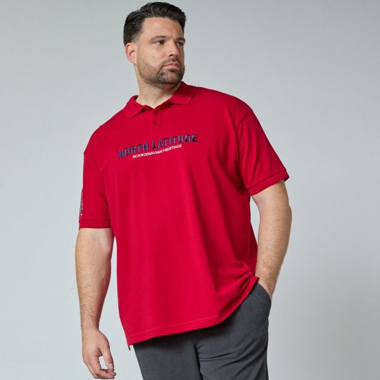 North Latitude Logo Polo Jaune/Orange - Polos - Polos homme grande taille
