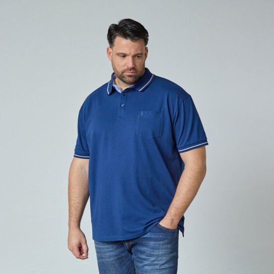 North Latitude Superflex Polo Bleu - Polos - Polos homme grande taille