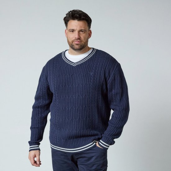 North Latitude V-Neck Knit Bleu marine - Sweatshirts & hoodies - Sweatshirts/Hoodies grande taille homme