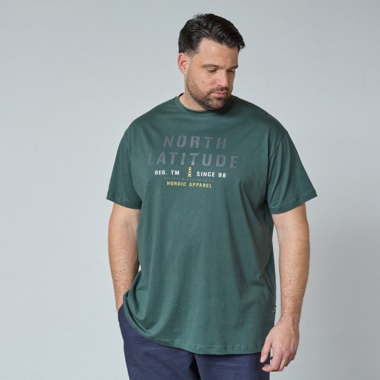 North Latitude T-Shirt Vert/Kaki - T-shirts - T-shirts Homme Grande Taille