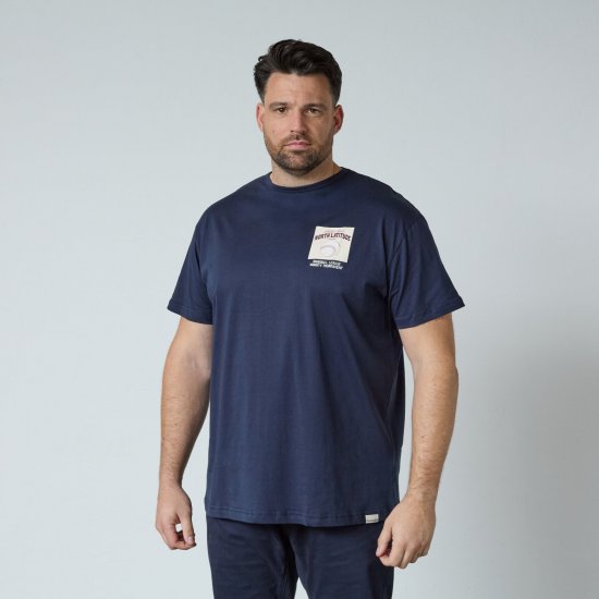 North Latitude T-Shirt With Print Bleu marine - T-shirts - T-shirts Homme Grande Taille