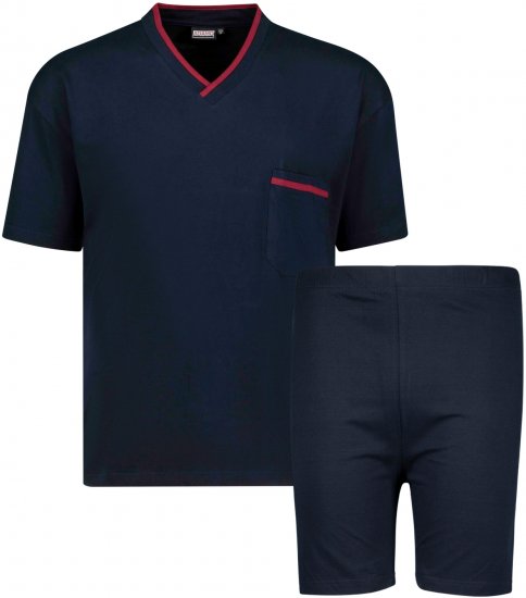 Adamo Ben Short sleeve Pyjama Navy - Sous-vêtements & Bain - Sous-vêtements Grande Taille