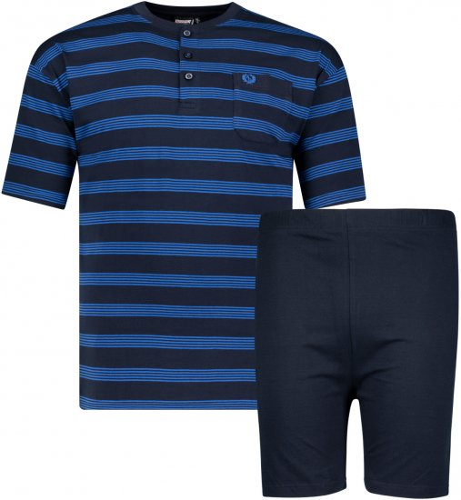 Adamo Anil Serafino Short sleeve Pyjama Navy - Sous-vêtements & Bain - Sous-vêtements Grande Taille