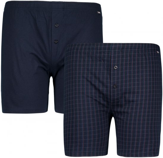 Adamo Curt Boxershorts 2-pack Navy - Sous-vêtements & Bain - Sous-vêtements Grande Taille
