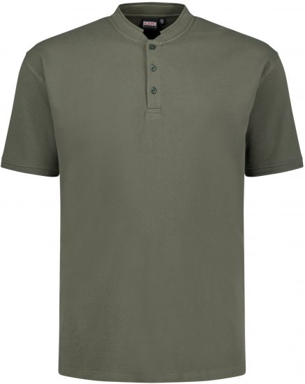 Adamo 139411 Serafino Waffelpique T-shirt Olive Green - T-shirts - T-shirts Homme Grande Taille