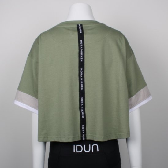 Nora Mikken AGNES Crop Top Green - T-shirts - 