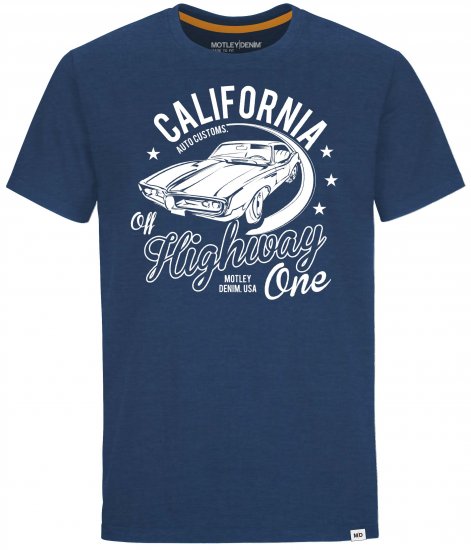 Motley Denim Ipswich T-shirt Dark Indigo - T-shirts - T-shirts Homme Grande Taille