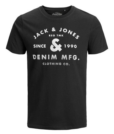 Jack & Jones Jeans T-Shirt Black - T-shirts - T-shirts Homme Grande Taille