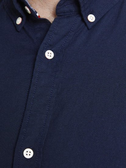 Jack & Jones Summer Shirt L/S Navy - Chemises - Chemises Grandes Tailles Hommes