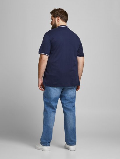 Jack & Jones Jersey Polo Navy - Polos - Polos homme grande taille