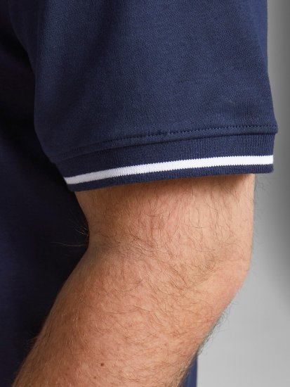Jack & Jones Jersey Polo Navy - Polos - Polos homme grande taille