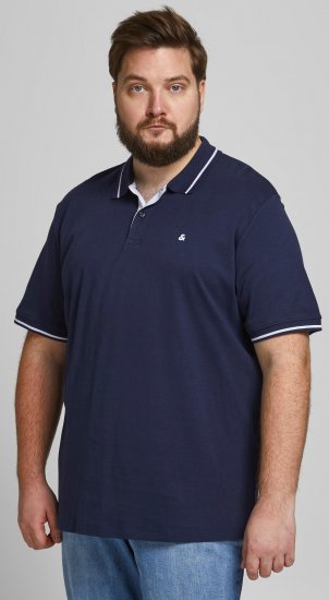 Jack & Jones Jersey Polo Navy - Polos - Polos homme grande taille