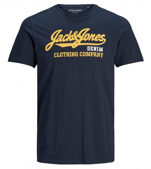 Jack & Jones Logo T-Shirt Navy - T-shirts - T-shirts Homme Grande Taille