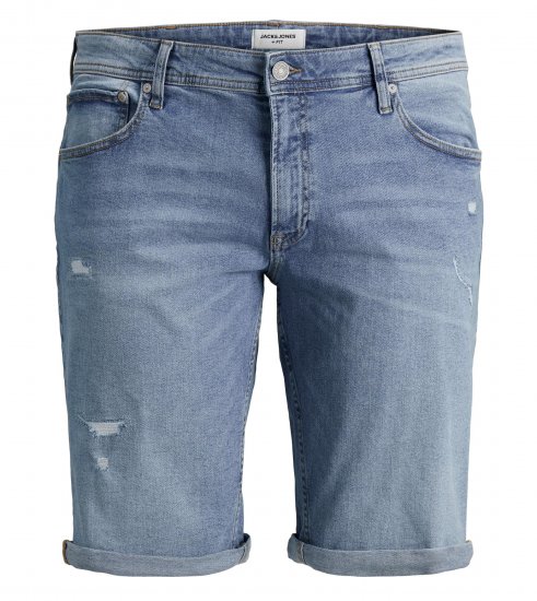 Jack & Jones Rick 5 Pocket Shorts Blue denim - Shorts - Shorts hommes grande taille