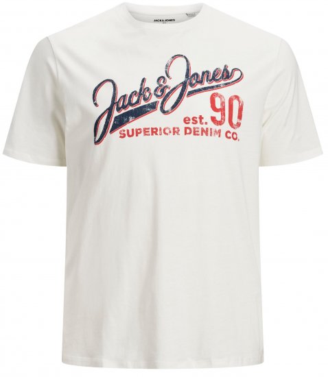Jack & Jones Elogo T-Shirt White - T-shirts - T-shirts Homme Grande Taille