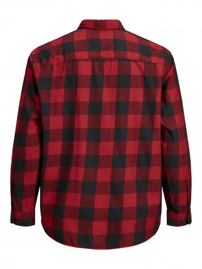 Jack & Jones Gingham Shirt L/S Brick Red - Chemises - Chemises Grandes Tailles Hommes