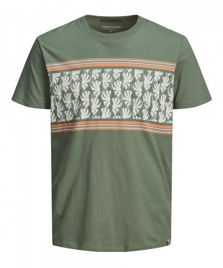 Jack & Jones Sunnys Tee Sea Spray - T-shirts - T-shirts Homme Grande Taille