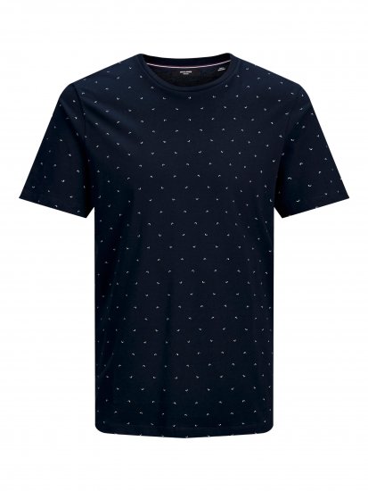 Jack & Jones Gabriel Crew Neck Tee New Navy - T-shirts - T-shirts Homme Grande Taille