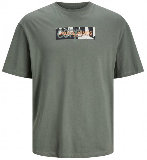 Jack & Jones JCOAOP PRINT T-Shirt Agave Green - T-shirts - T-shirts Homme Grande Taille