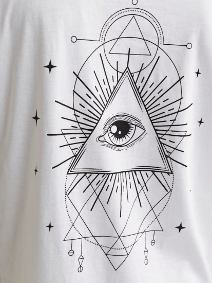 Jack & Jones Jackie Crew Neck T-Shirt White - T-shirts - T-shirts Homme Grande Taille