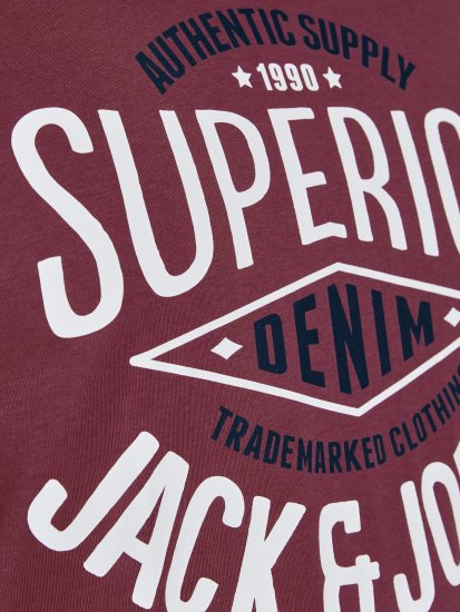 Jack & Jones JJELOGO TEE Hawthorn Rose - T-shirts - T-shirts Homme Grande Taille