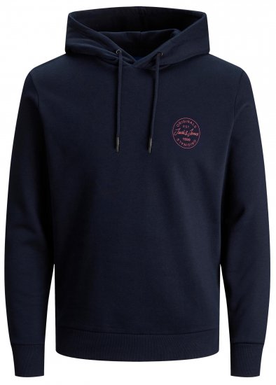 Jack & Jones JJESHARK SWEAT Hoodie Navy - Sweatshirts & hoodies - Sweatshirts/Hoodies grande taille homme