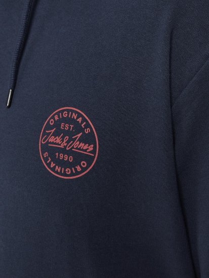 Jack & Jones JJESHARK SWEAT Hoodie Navy - Sweatshirts & hoodies - Sweatshirts/Hoodies grande taille homme