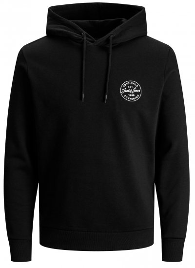 Jack & Jones JJESHARK SWEAT Hoodie Black - Sweatshirts & hoodies - Sweatshirts/Hoodies grande taille homme