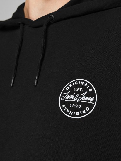 Jack & Jones JJESHARK SWEAT Hoodie Black - Sweatshirts & hoodies - Sweatshirts/Hoodies grande taille homme