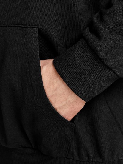 Jack & Jones JJESHARK SWEAT Hoodie Black - Sweatshirts & hoodies - Sweatshirts/Hoodies grande taille homme