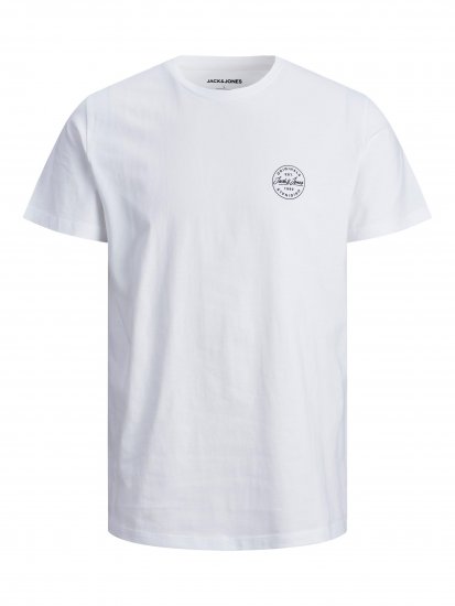 Jack & Jones JJESHARK TEE White - T-shirts - T-shirts Homme Grande Taille