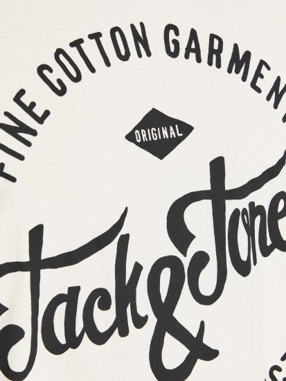 Jack & Jones JJERAFA TEE White - T-shirts - T-shirts Homme Grande Taille