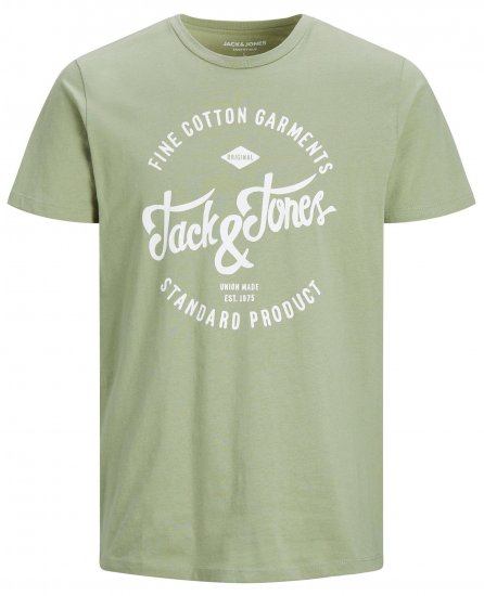 Jack & Jones JJERAFA TEE Light Green - T-shirts - T-shirts Homme Grande Taille