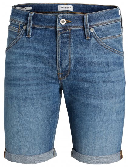 Jack & Jones JJIRICK JJFOX Shorts Blue Denim - Shorts - Shorts hommes grande taille