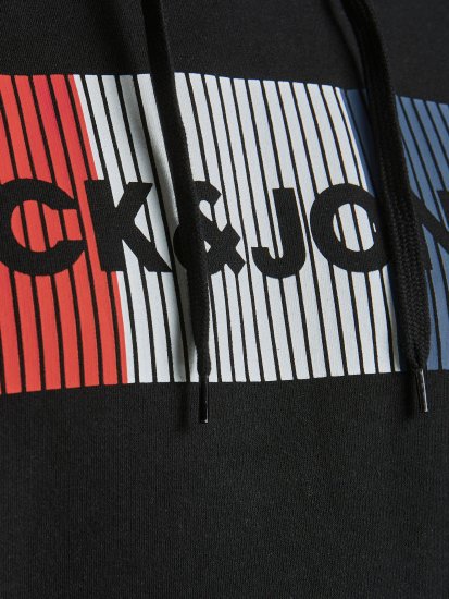 Jack & Jones CORP LOGO Hoodie Black - Sweatshirts & hoodies - Sweatshirts/Hoodies grande taille homme