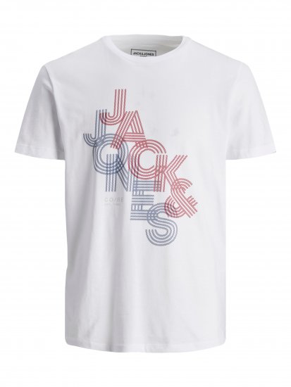 Jack & Jones JCOPOWER White T-Shirt - T-shirts - T-shirts Homme Grande Taille